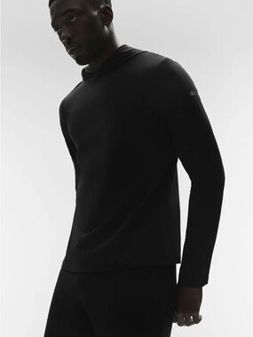 ALO Yoga Conquer Reform Long Sleeve With Hood Black Hoodie Mens
